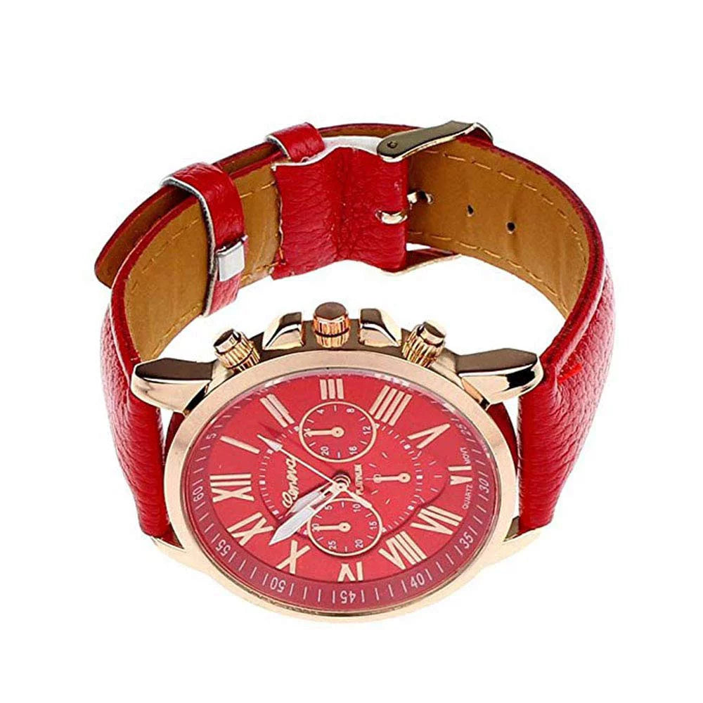 Weicam Wholesale Watches 10 Pack Fashion Ladies Women PU Leather Assorted Wrist Watch Set Roman Numerals Analog Quartz for Men Unisex Girls